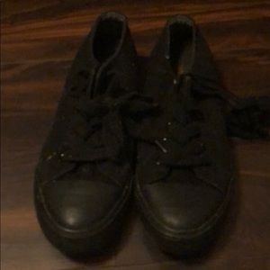 Black non slip work shoes